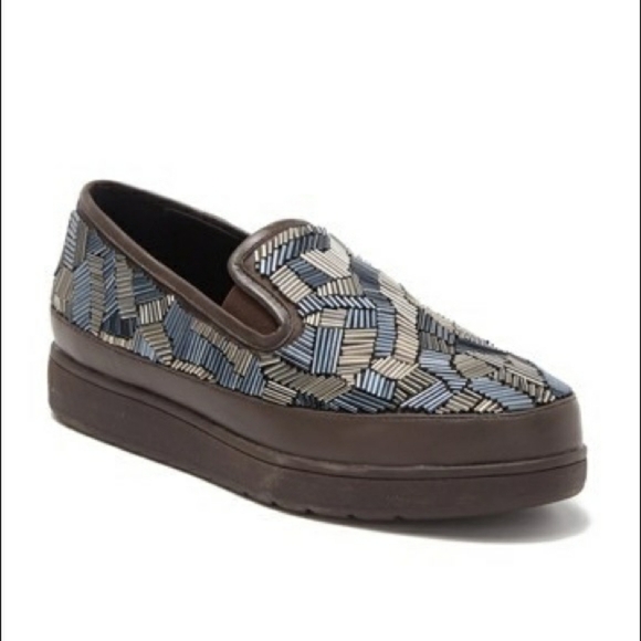 Donald J Pliner Mickey Beaded Loafers - sz 7.5 - Picture 1 of 10